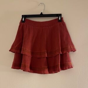 SHOW ME YOUR MUMU Aiden Burnt Sienna Mini Skirt